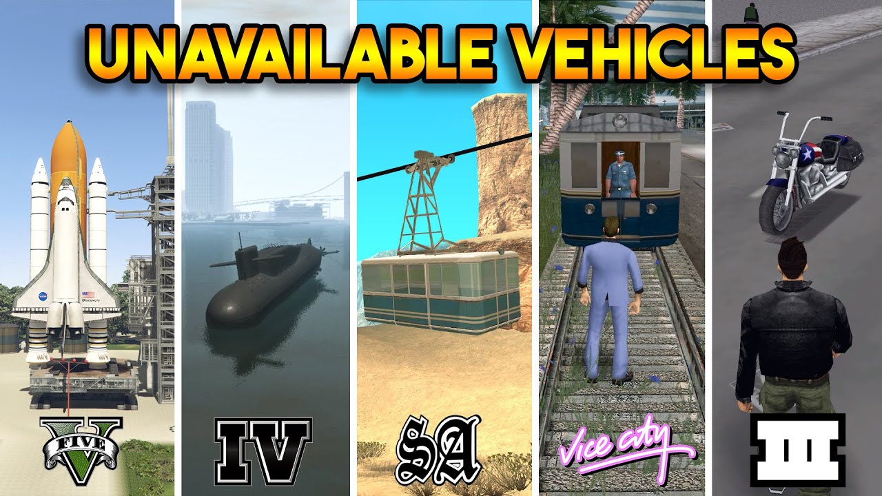 I ADDED UNAVAILABLE VEHICLES IN EVERY GTA GAME ! (FROM GTA 5 TO GTA 3)