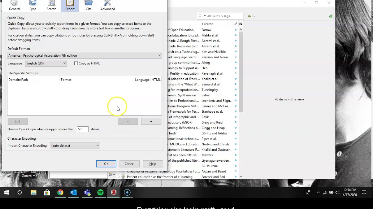 Setting your Preferences in Zotero