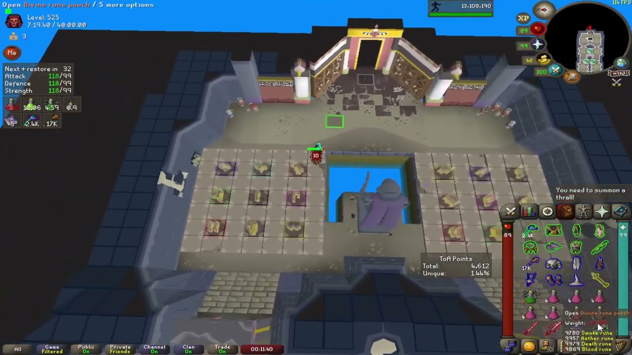 TOA 525 sub 40 solo example. Lazy, no flicking method. No ZCB/voidwaker.