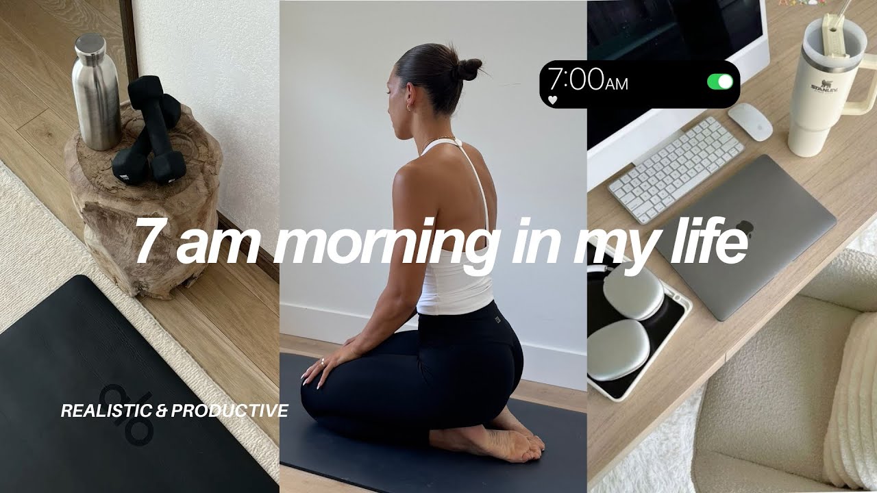 8am productive morning in my life: realistic morning routine, healthy habits, & half marathon prep!
