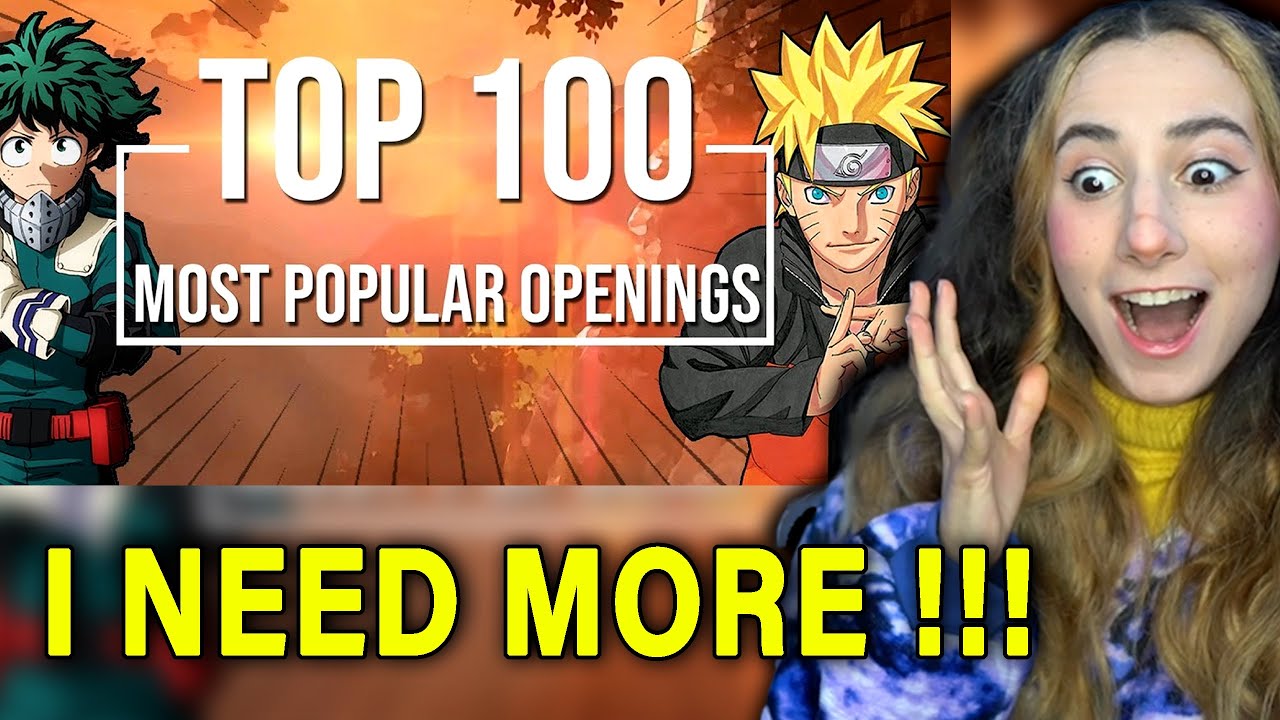 Top 100 Most Popular Anime Openings OF ALL TIME !! 🔥 FIRST TIME REACTION