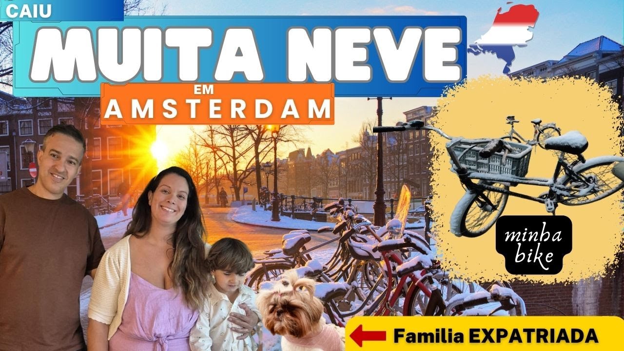 Acordamos com muita neve em Amsterdam - Minha bike sumiu!