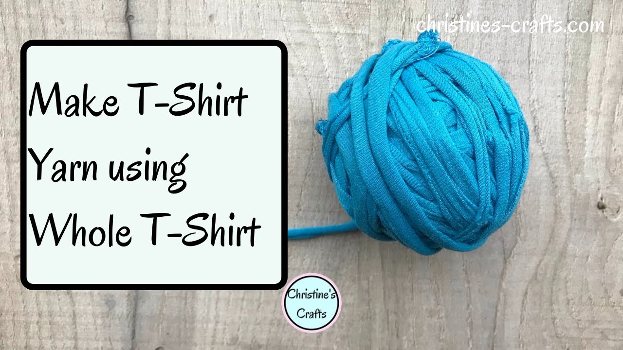 HOW TO MAKE CONTINUOUS T SHIRT YARN AT HOME - Use the whole T shirt to make loads of yarn