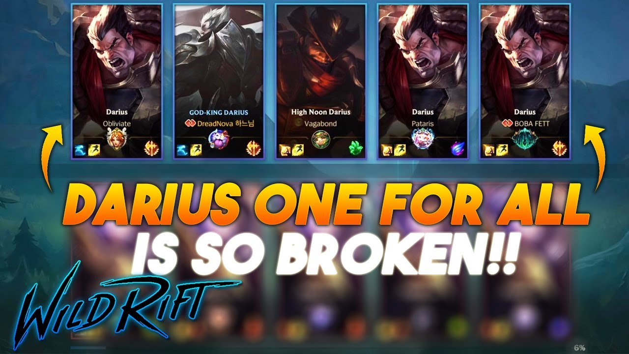 DARIUS IN ONE FOR ALL MODE IS SO BROKEN | 17 KILLS FUNNY GAMEPLAY | WILDRIFT