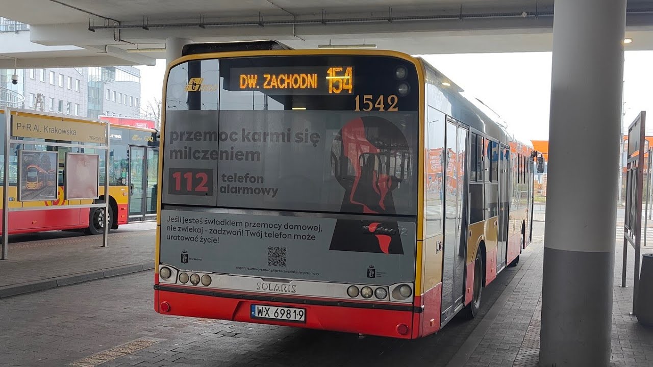 Linia 154 - Solaris Urbino 12 III #1542 ( MZA Warszawa )