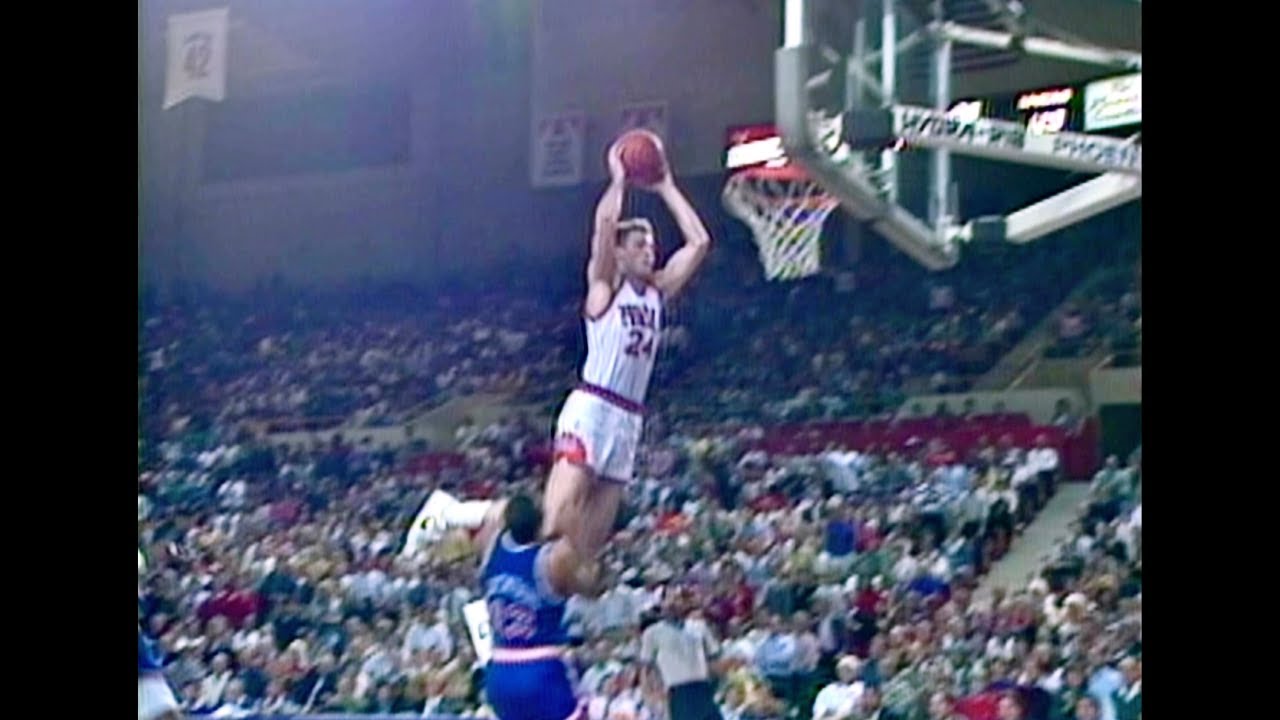 Knicks at Suns 1/27/1989 FULL GAME in HQ - Tom Chambers Legendary Dunk!