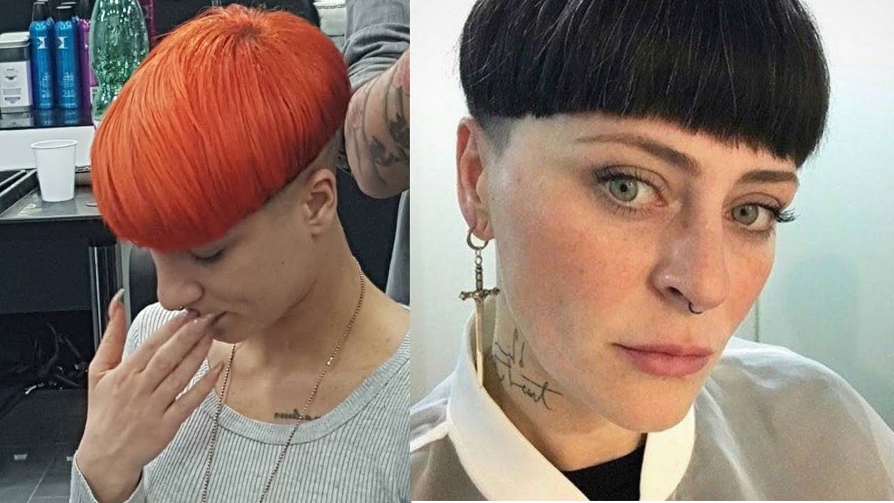Beautiful girl half headshave/Best undercut short pixie bob haircuts and hairstyles 2024-2025