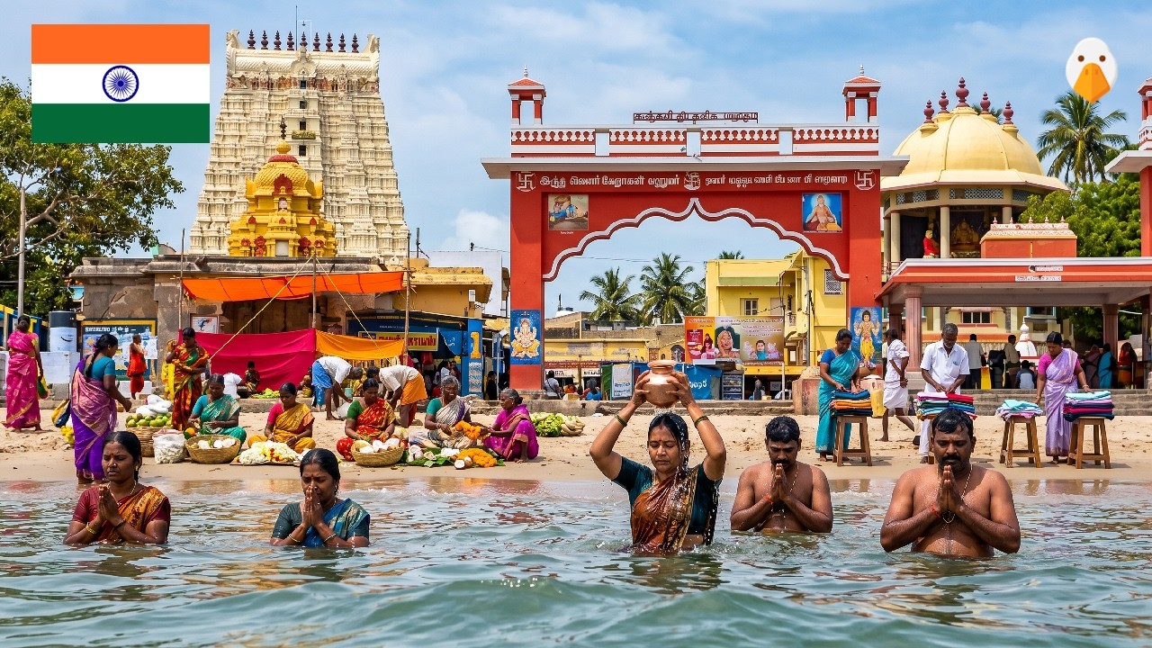 Рамешварам, Индия🇮🇳 Священный остров Южной Индии (4K HDR)