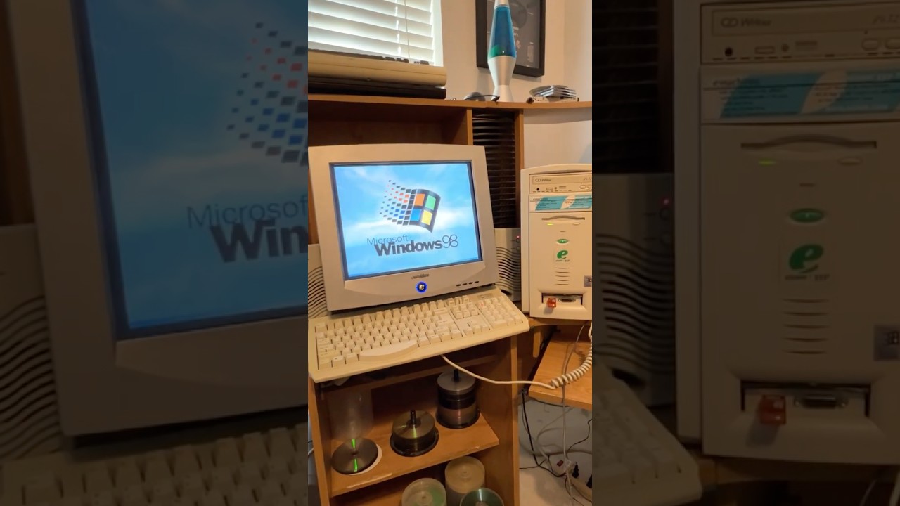 It's 1998 and you Startup Windows #retrocomputer #asmr #emachine