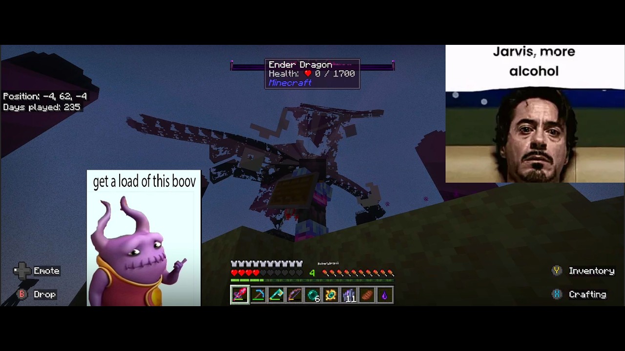 We FINALLY went to the end in MINECRAFT better on bedrock