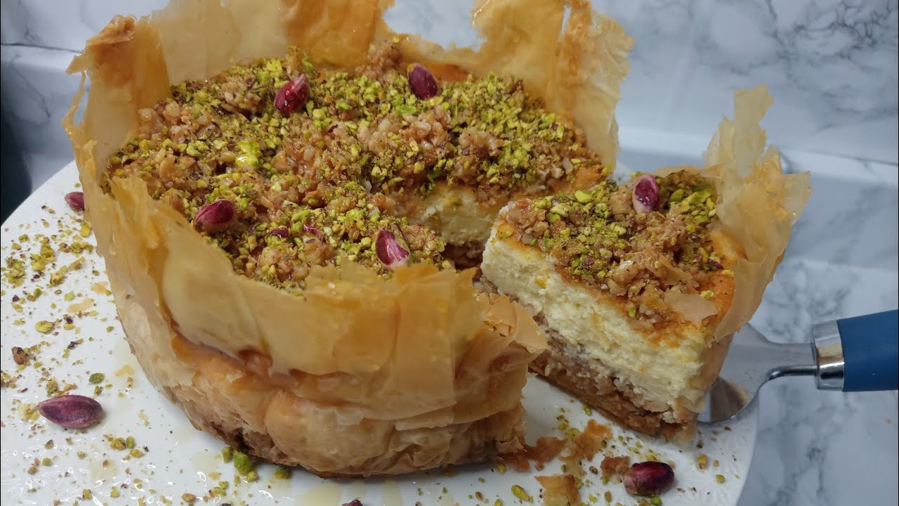 تحلية رمضانية جد راقية مزيج تشيز كيك و بقلاوة العربية /baklawa cheesecake