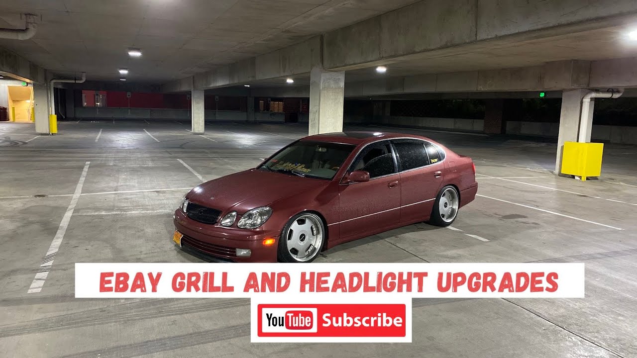 Lexus Gs300 eBay grill and retrofit headlight upgrade!!!!!!!