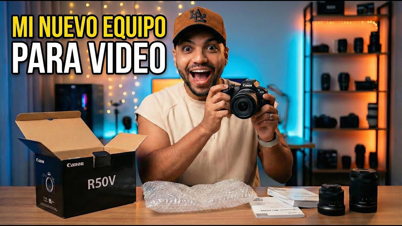 Mi nuevos equipo para video - UNBOXING CANON R50V 📸