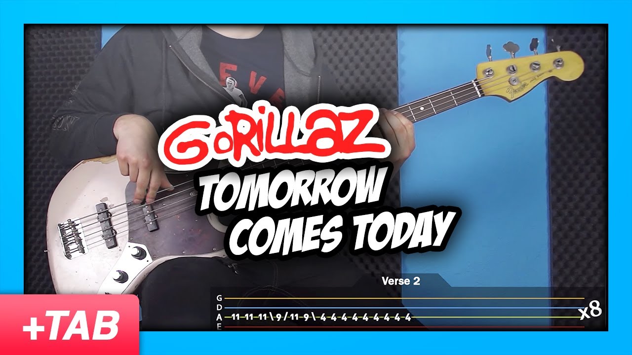 Gorillaz - Tomorrow Comes Today | Bass Cover with Play Along Tabs