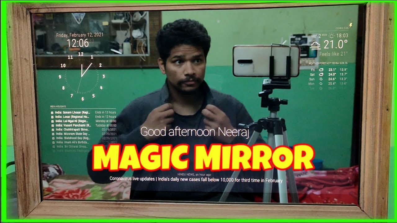 How to make smart mirror using raspberry pi and scrap parts | Magic mirror | Experimentalist