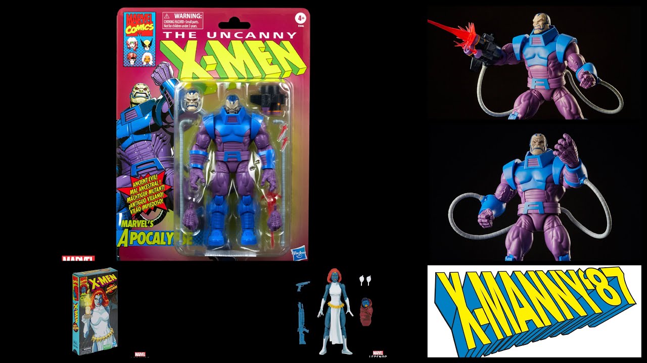 NEW MARVEL LEGENDS APOCALYPSE X-MEN RETRO SERIES DELUXE REVEAL & MYSTIQUE ANIMATED FIGURE