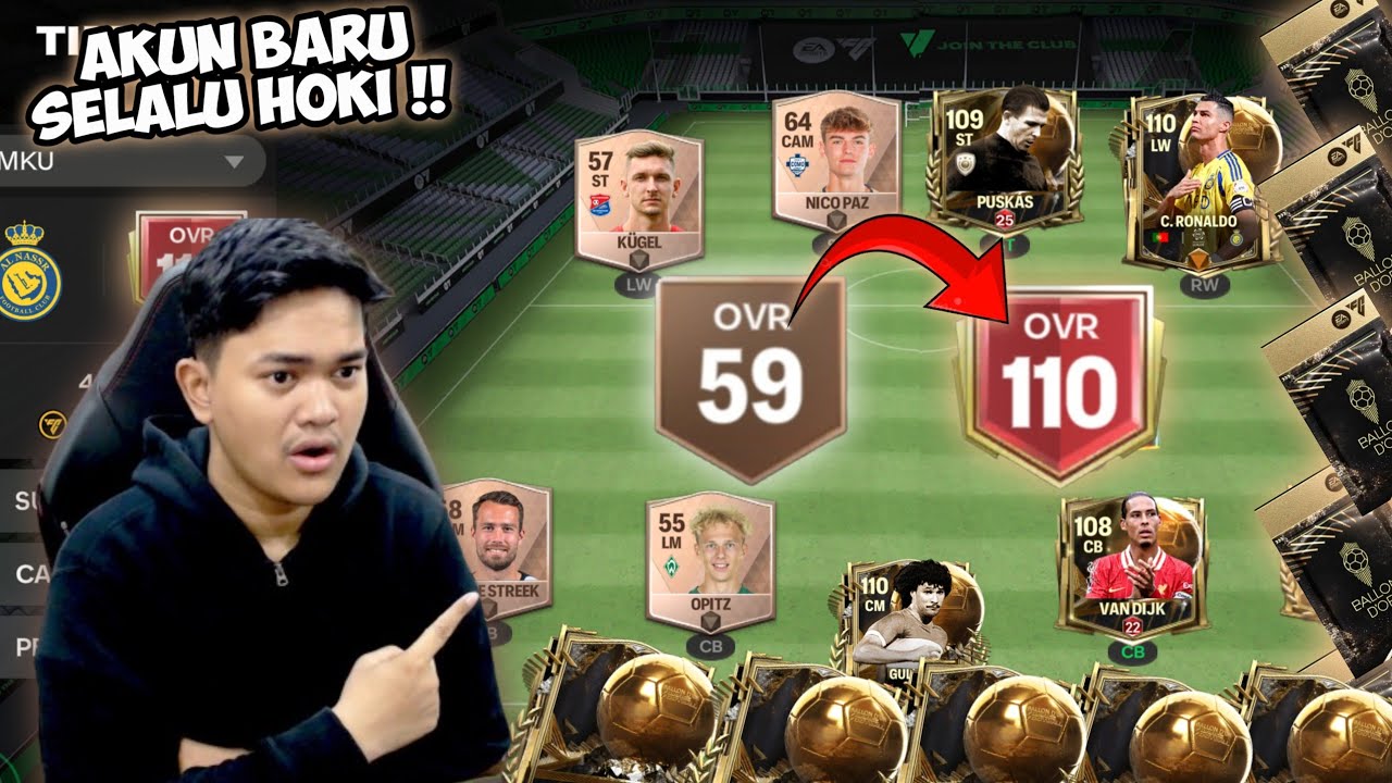 TOP UP 3 JUTA DI AKUN BARU! BORONG SEMUA PACK BALLON DO'R! GA NYANGKA HOKI BANGET! - EA FC MOBILE 25