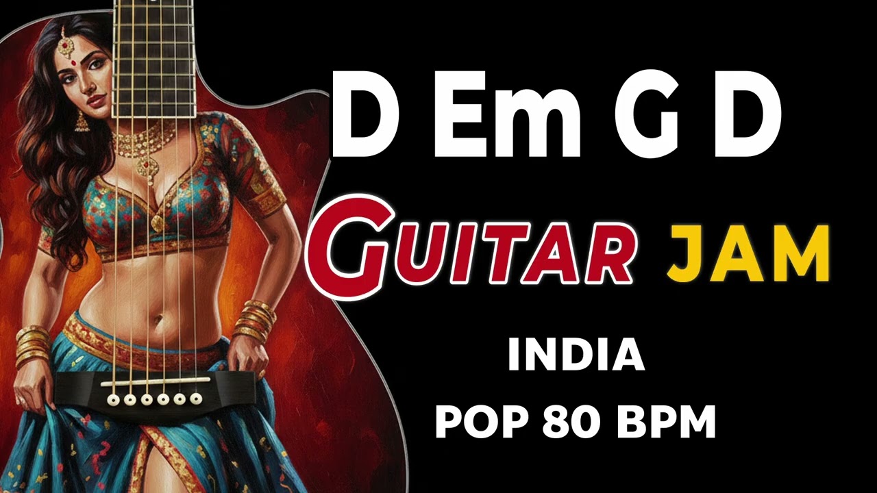 D Em G D Backing Track | 80 BPM | D Major Jam Track | Pop Rock Guitar Practice