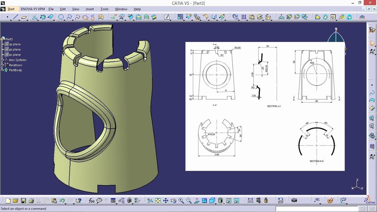 Catia Simple Surface Design for Beginners