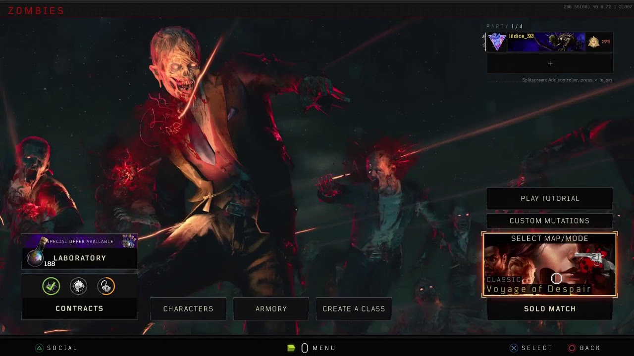 COD BO4 Zombies Voyage of Despair contract