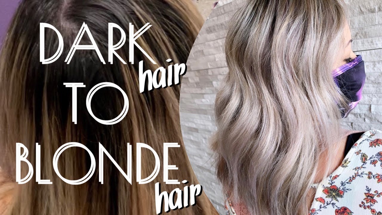 FULL FOIL & ROOT TAP | Dark Hair To Blonde Hair