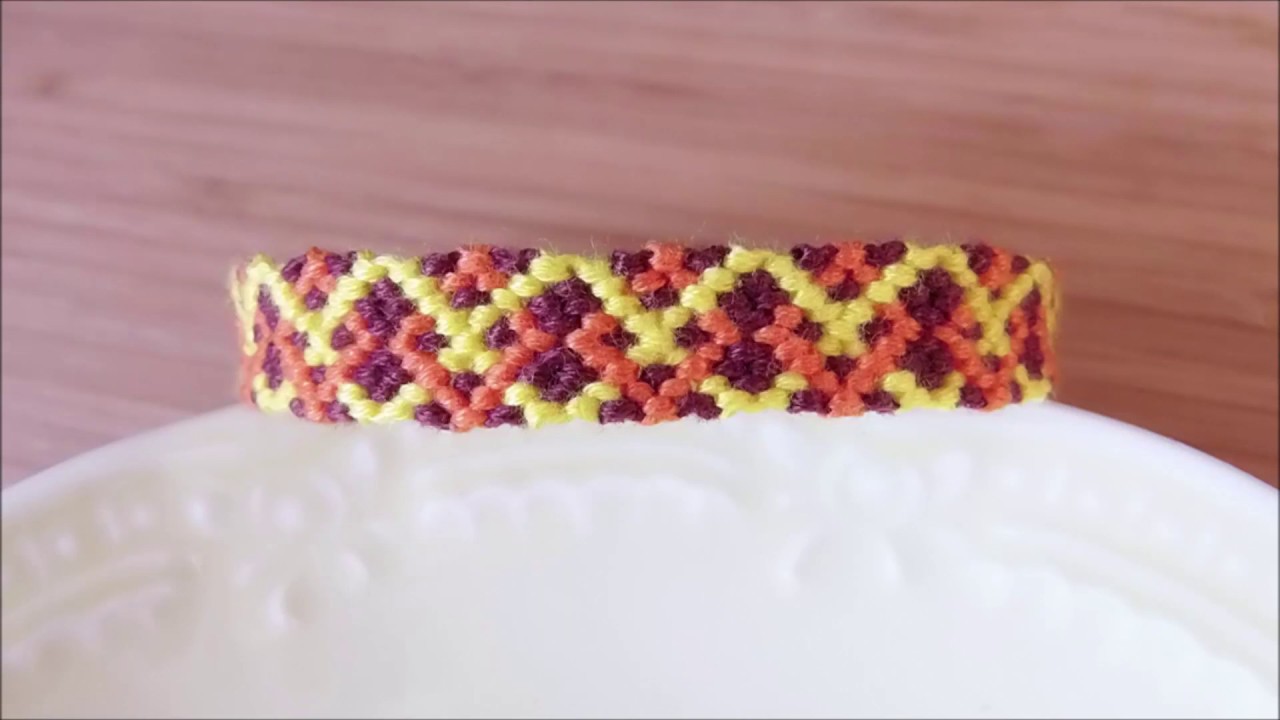 アーガイル柄ミサンガの編み方