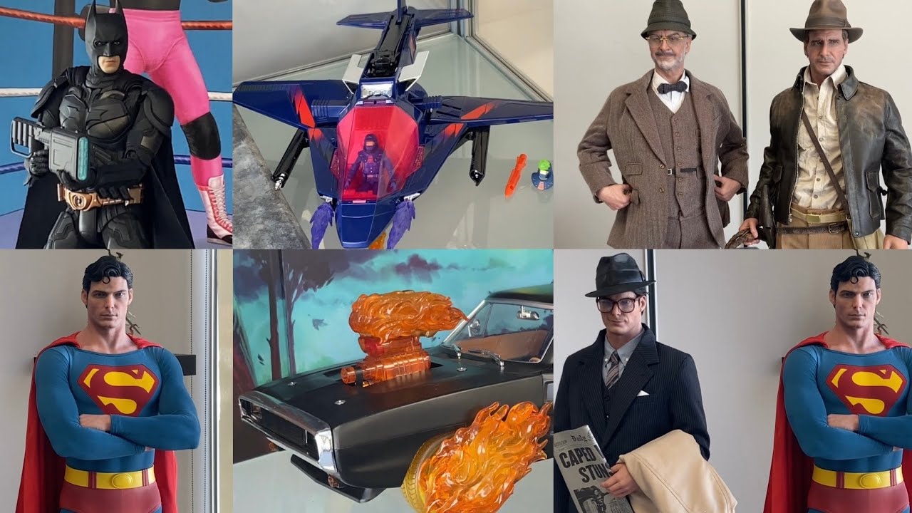 New Batman, Superman, Indiana Jones, Ghostrider, Mask & more figures collectibles Titan Toyz Office 