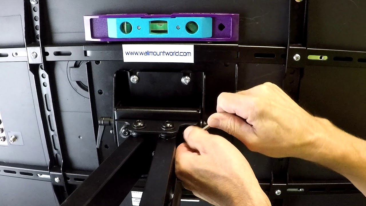 WMW-ART32 How to level TV using roll adjustment