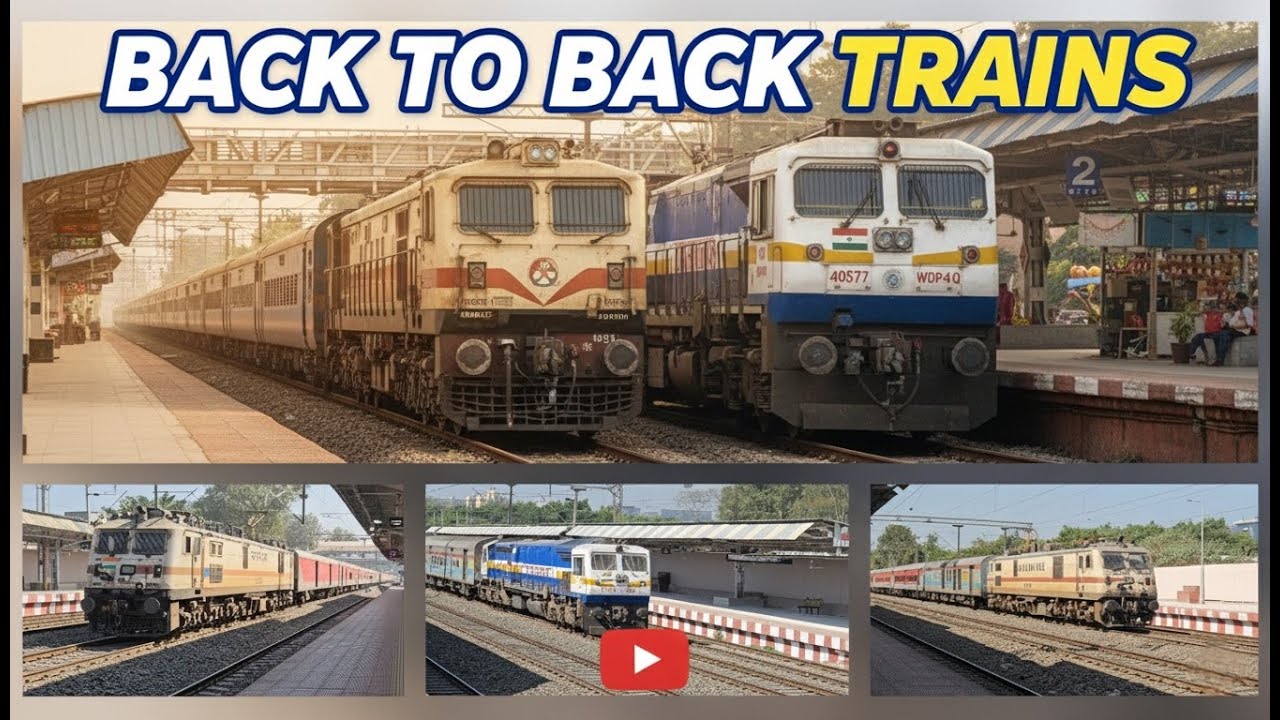 Toofani Raftaar! Back to Back Trains Crossing at Full Speed | Indian Railways #indianrail #railfan