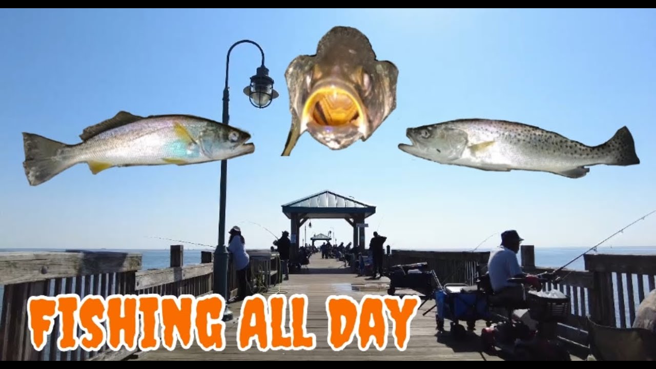 Family Fishing All Day Adventure at James T Wilson Pier | Hampton Virginia