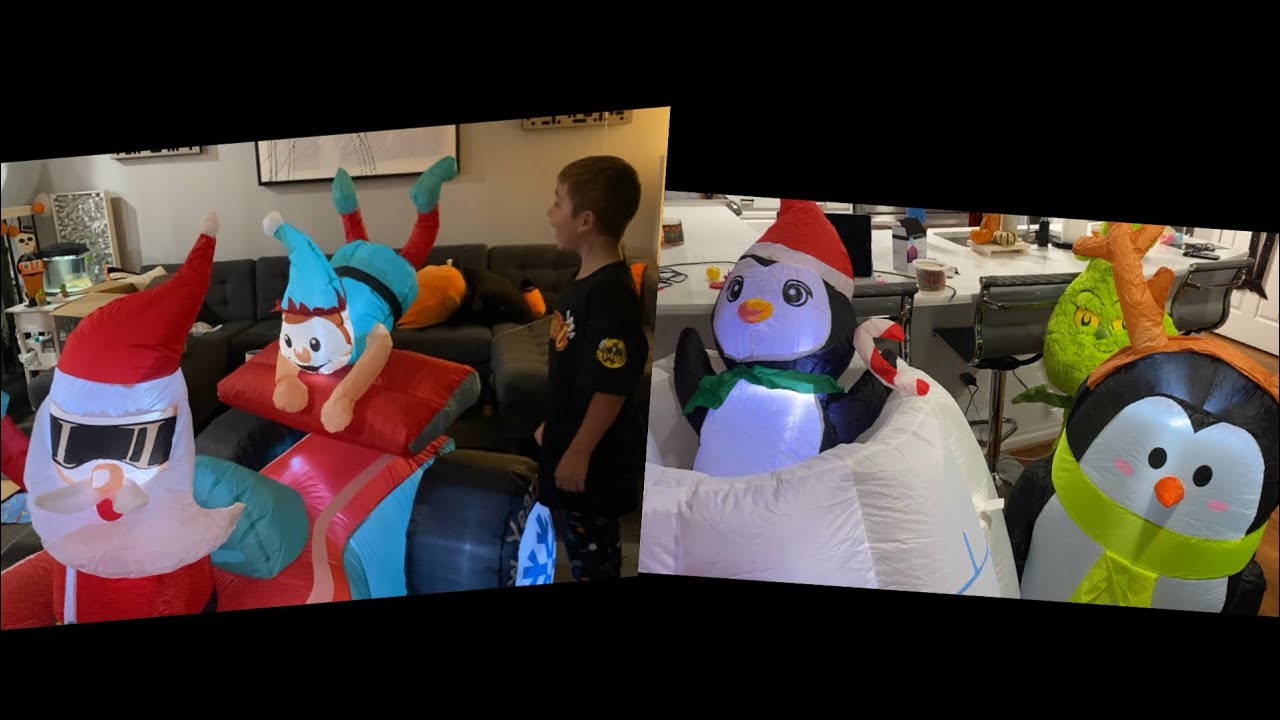 Unboxing New At Home Christmas Blow Up Animated Inflatables #blowups #inflatables #christmas2024 🎅🏻🐧