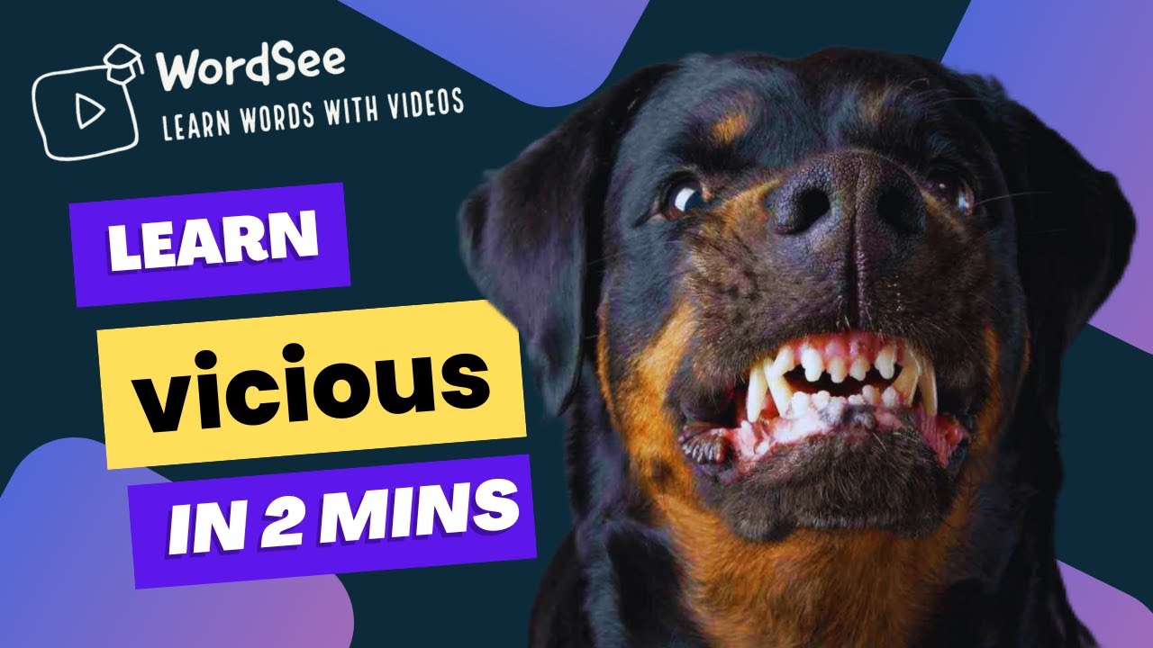 Learn the word vicious in two minutes- Improve your English vocabulary with real world examples