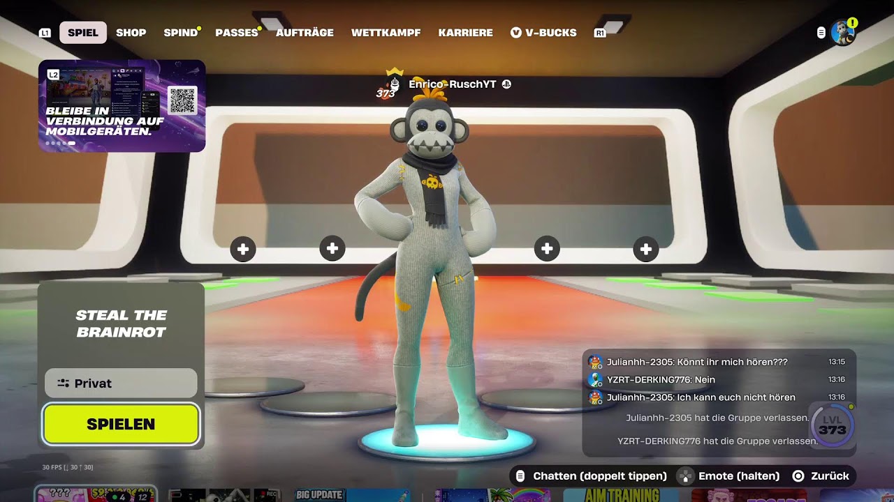 Steal a brainrot + live Traden Fortnite trust