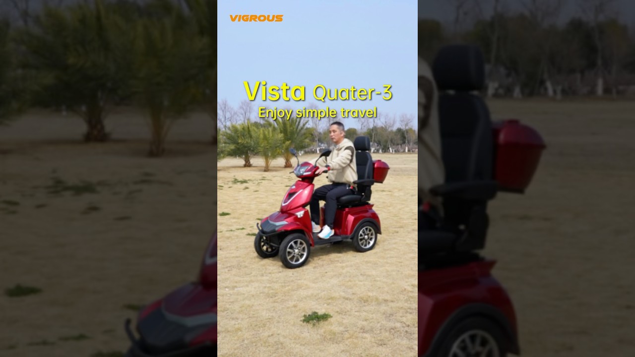 Comfortable Adjustable 4  Wheel Electric Scooter  #electricscooter #relax #vigrous #electric