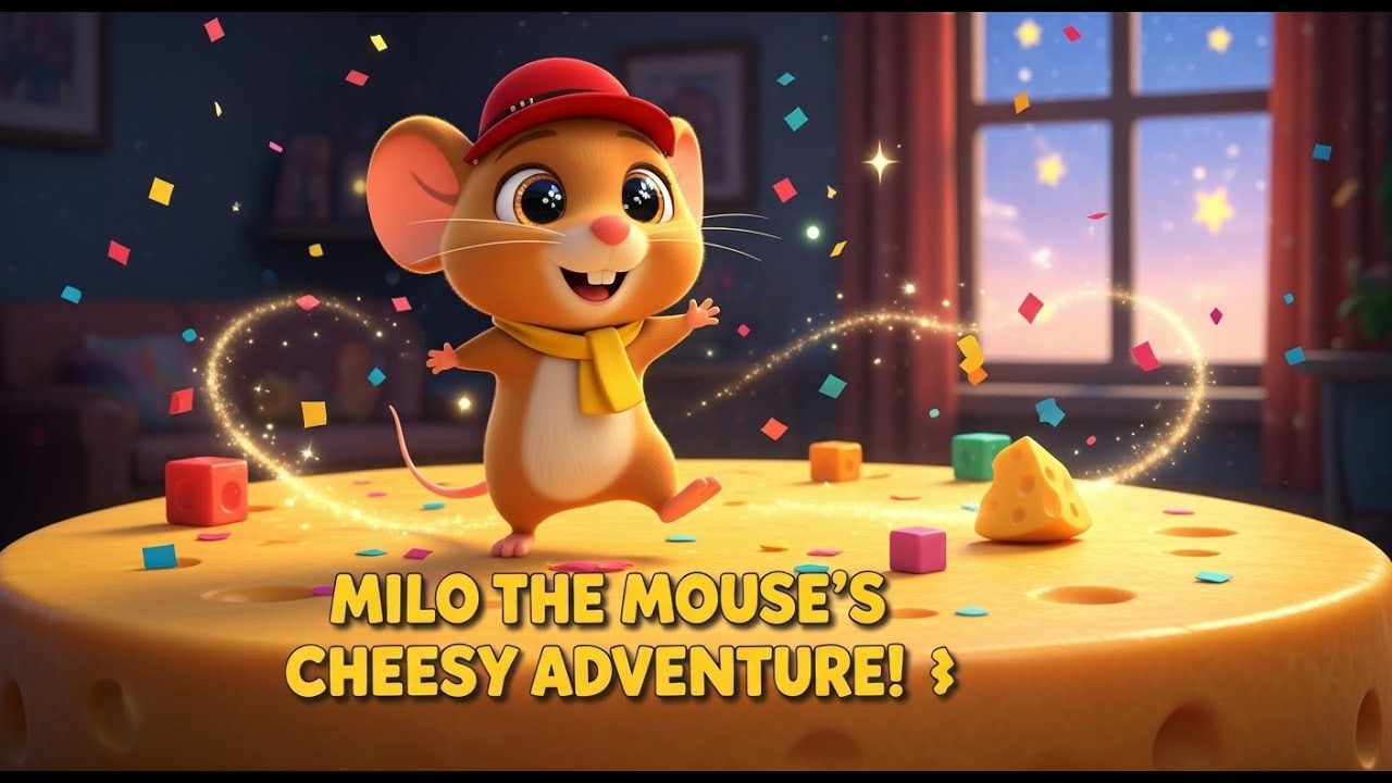 🧀 MILO the MOUSE’S CHEESY ADVENTURE! 😆 | Cute 3D Pixar-Style Nursery Rhyme for Kids & Toddlers |
