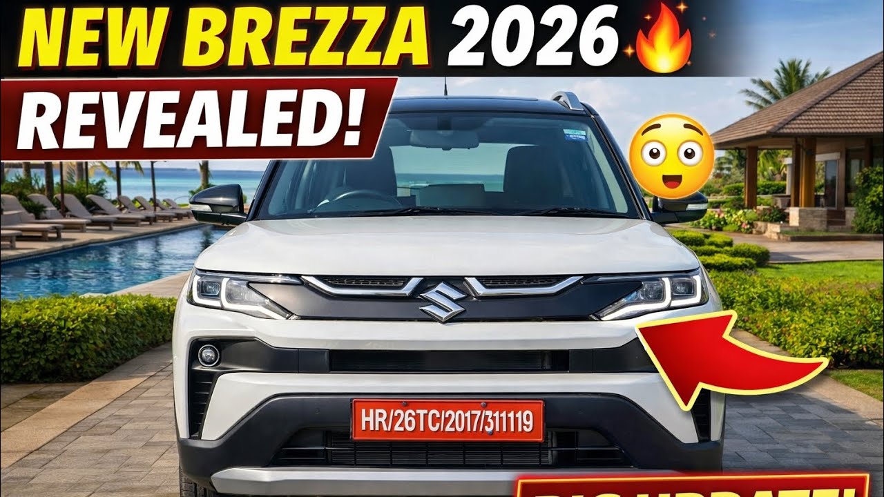 Maruti Brezza Facelift 2026 Revealed 😱 Big Design & Feature Changes!