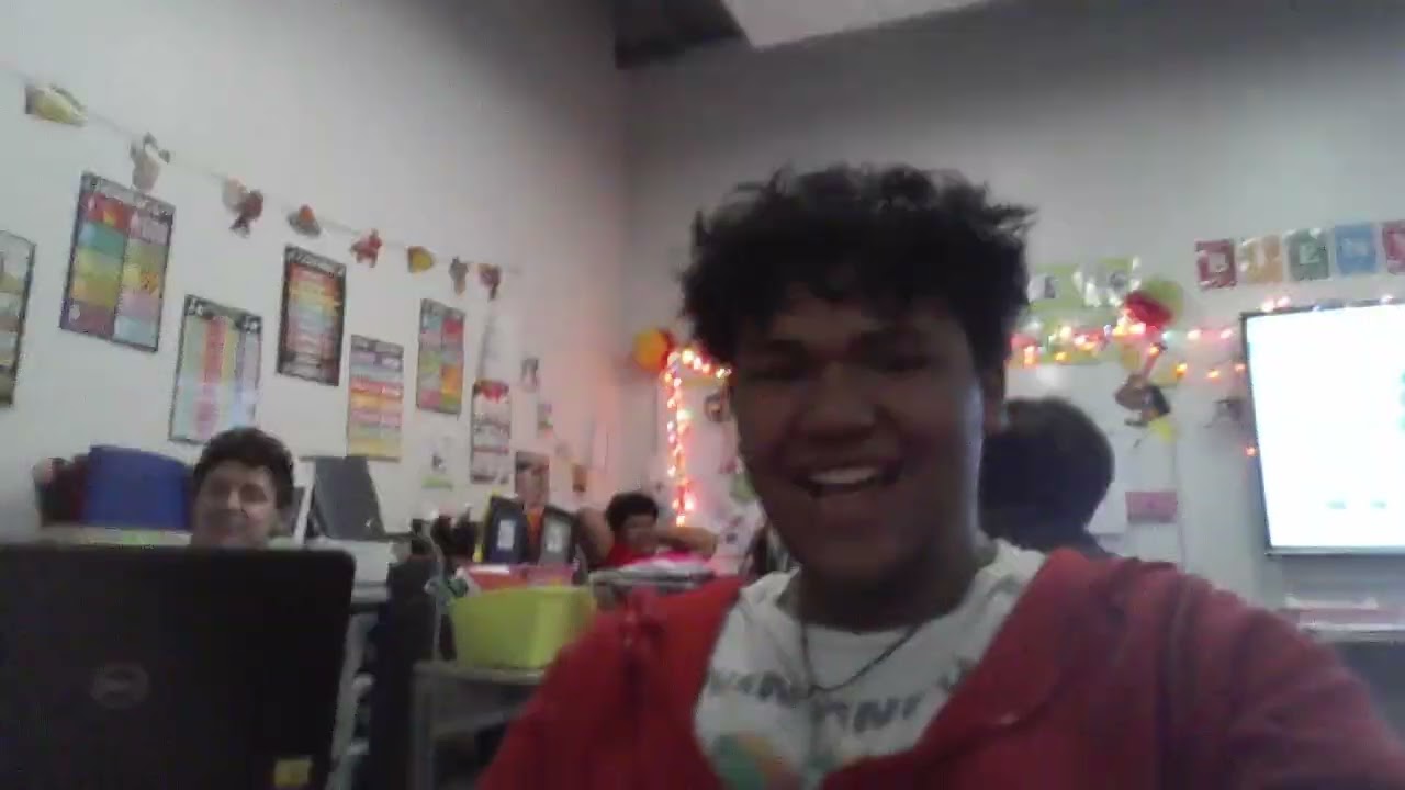 In class with tucker