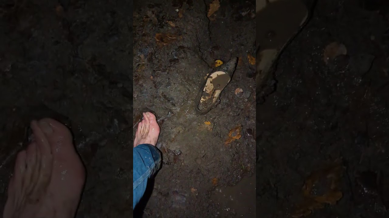 Muddy Stilettoes 8 I try to clean my heels and sink in mud instead!!