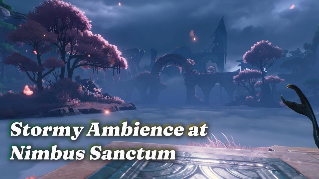 50min Loop of Stormy Ambience at Nimbus Sanctum | All Silent Souls can Sing | Wuthering Waves 2.0