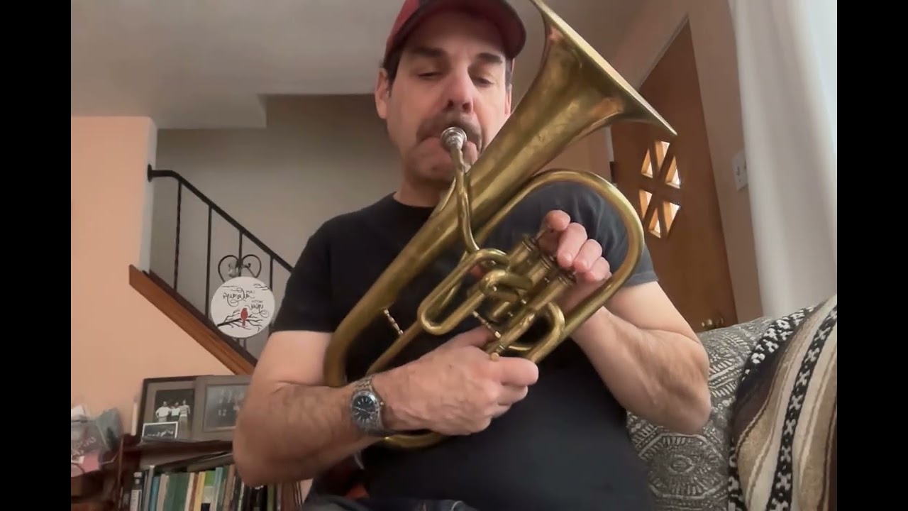 Theme from Mozart's Piano Concerto in C Major performed on antique Alto Horn.