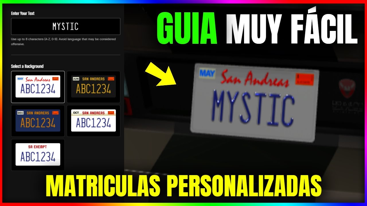 *NUEVO* ¡CÓMO CREAR MATRÍCULAS PERSONALIZADAS EN GTA ONLINE! GUIA *MUY FACIL*