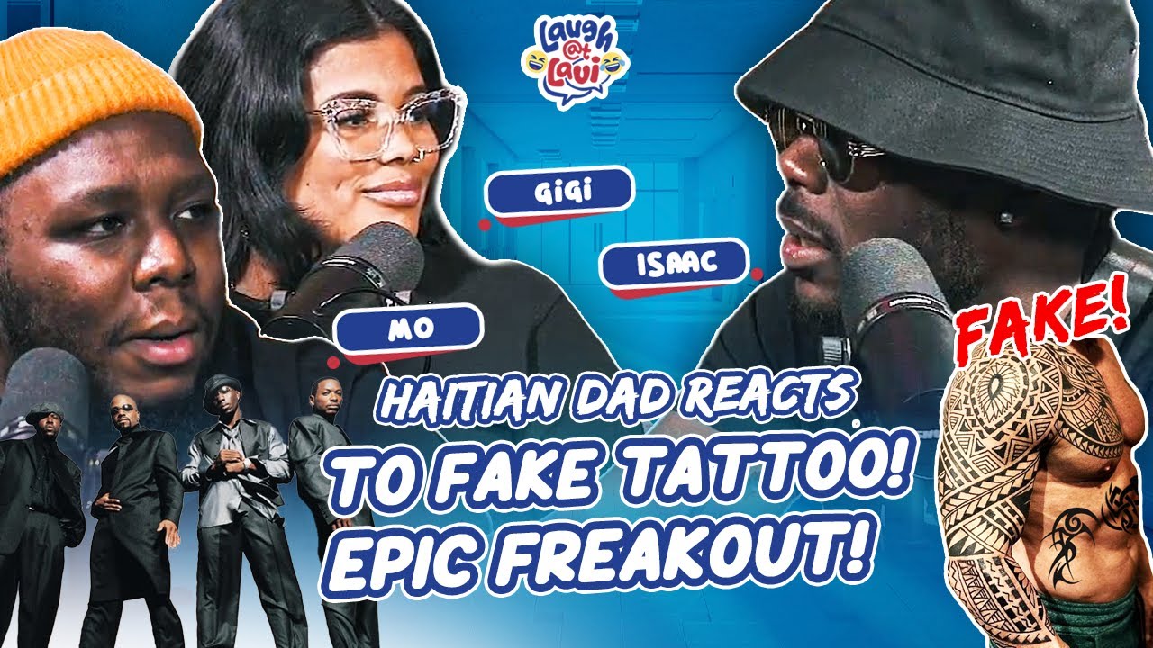 Haitian Dad Reacts to Fake Tattoo: Epic Freakout! 😂😱