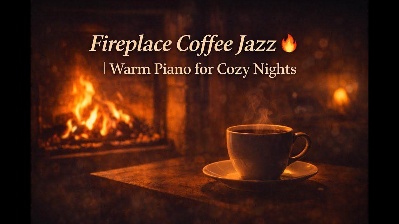 Fireplace Coffee Jazz | Warm Piano for Cozy Nights