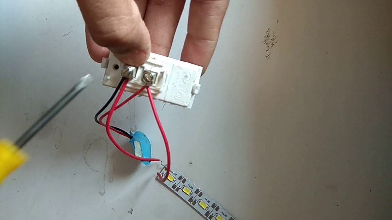 How to connect battery with led along with switch