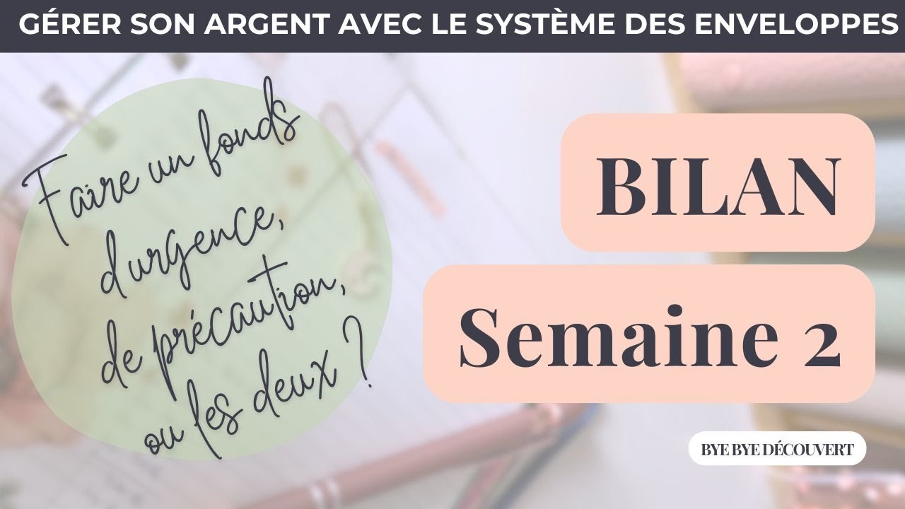 MARS⎮SEMAINE 2⎮MÉTHODE DES ENVELOPPES BUDGÉTAIRES