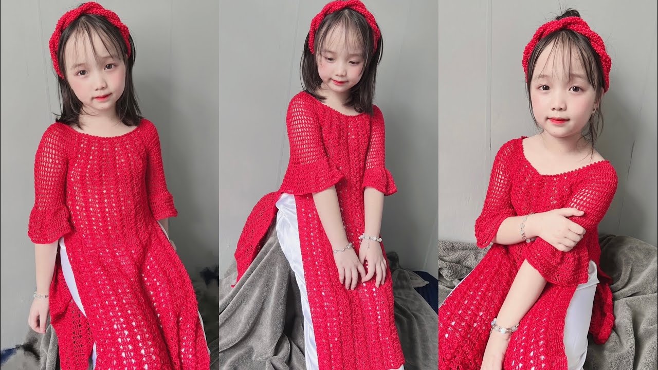 Crochet “Ao Dai” ❤️ Hướng dẫn móc áo dài cách tân cho bé