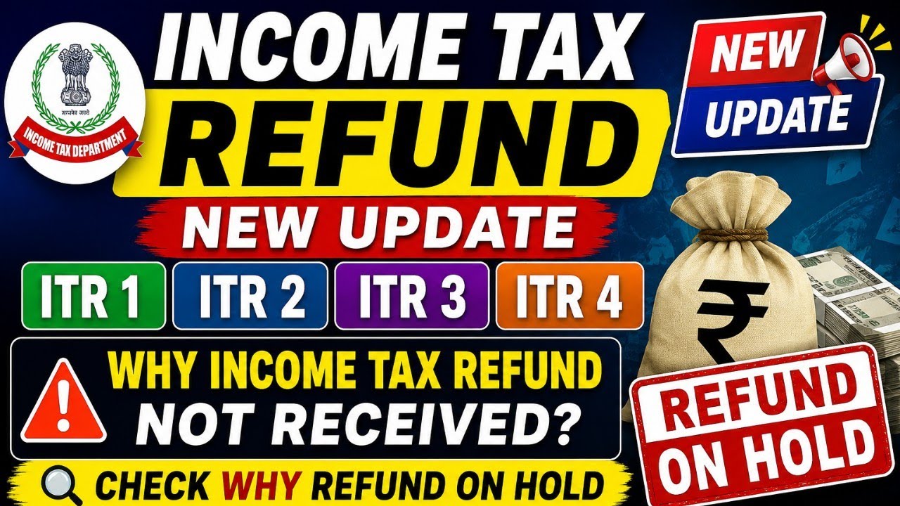 Income Tax Refund 2026 ITR 1 ITR 2 ITR 3 ITR 4 Refund Not Received? Your Refund is On HoldAY 2026-27