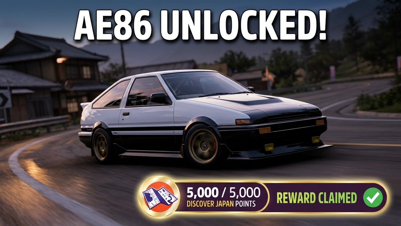 Forza Horizon 6: Как разблокировать Toyota AE86 Forza Edition (Sprinter Trueno GT-APEX Forza Edit...