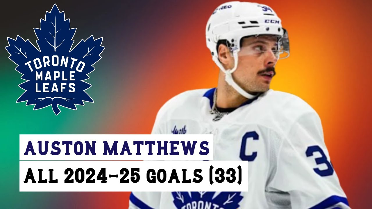 Auston Matthews (#34) All 33 Goals of the 2024-25 NHL Season