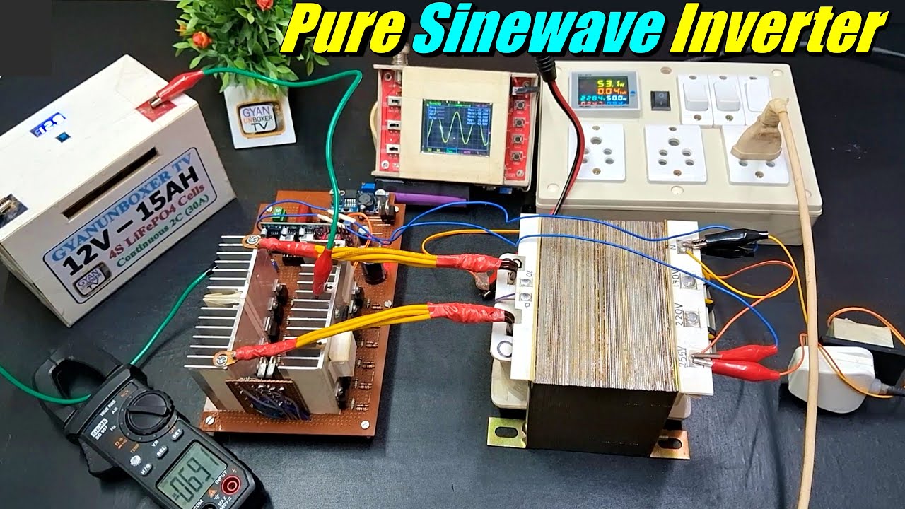 EGS002 Pure Sinewave Inverter Testing With 9V 500W Transformer - Will It Work? - Gyan Unboxer TV